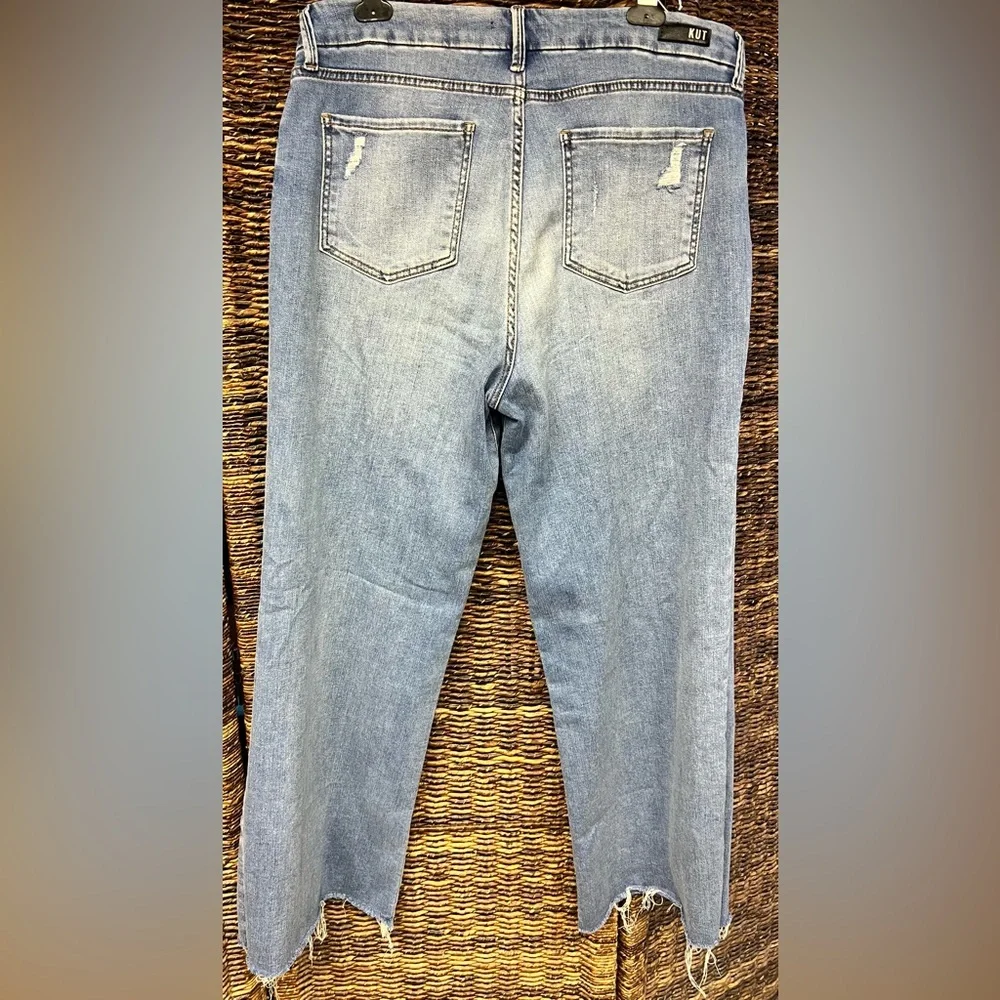 Kut from the Kloth-‎ Womens Classic Blue Jeans- Size:14L, Meg Fab AB Wide Leg - Picture 6 of 7